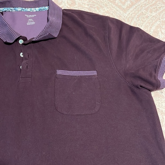 Mens XXL Van Heusen Purple Polo - Picture 4 of 7